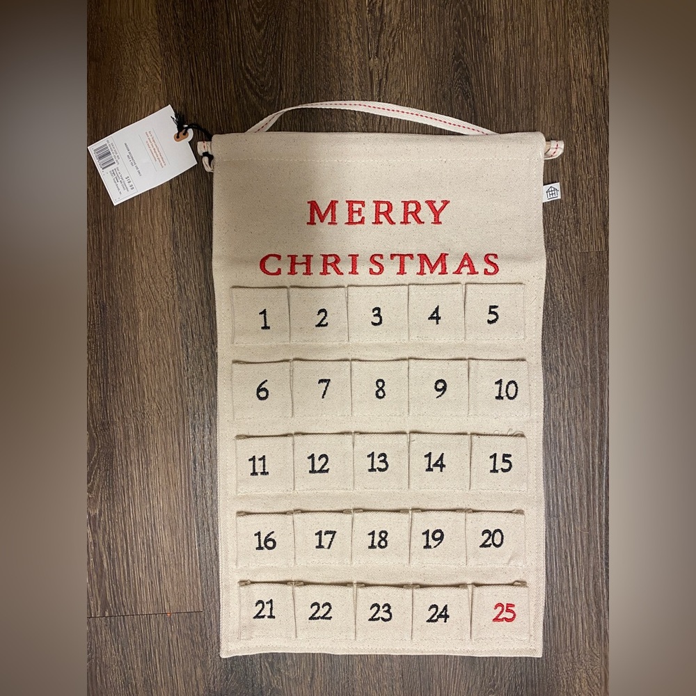 Magnolia Heart & Hand Canvas Advent Calendar
